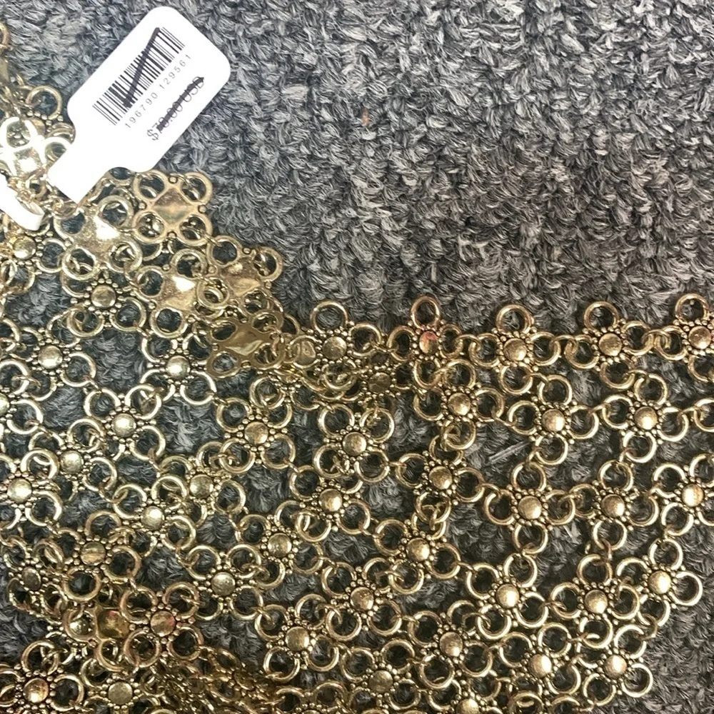 Free People schools Out Gold Flower Bra Top Body a jewlery new with tags